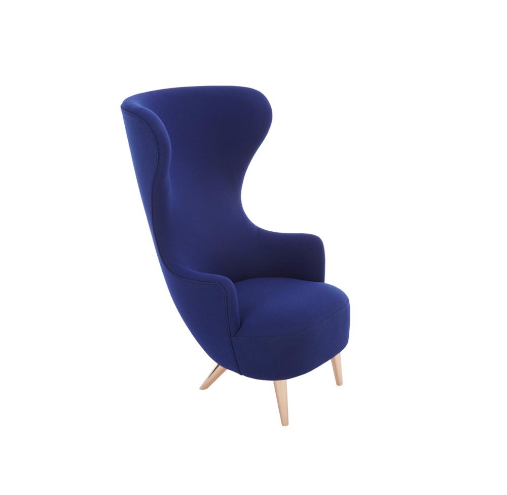 Стул Wingback из бархатной ткани/мебель для гостиничного проекта/стул ожидания