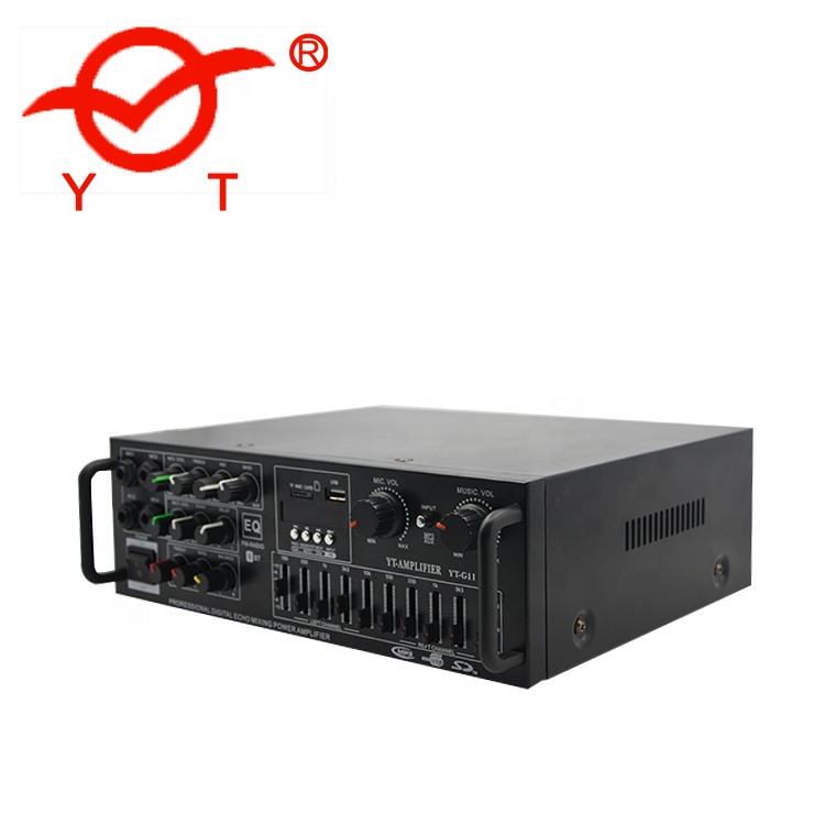 Профессиональный усилитель мощности YT-G11 дома усилителя Поддержка MP3/FM/TF