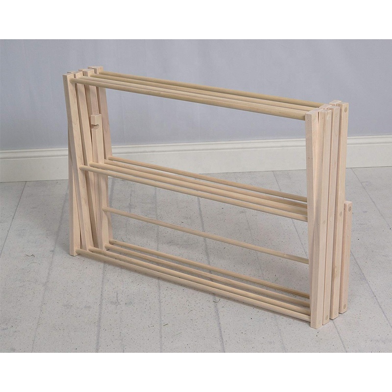 Extra Large Folding Wooden Clothes Drying Rack