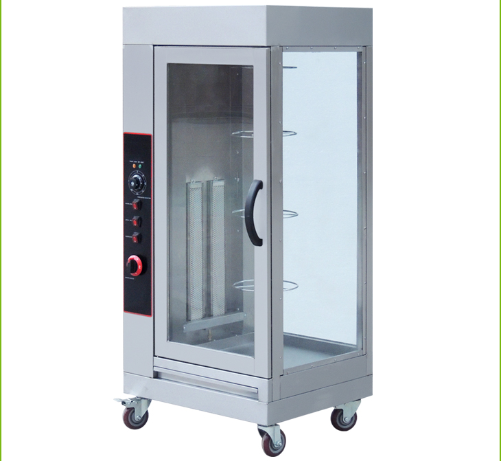 Газовая Вертикальная Ротационная Машина для приготовления курицы на колесах