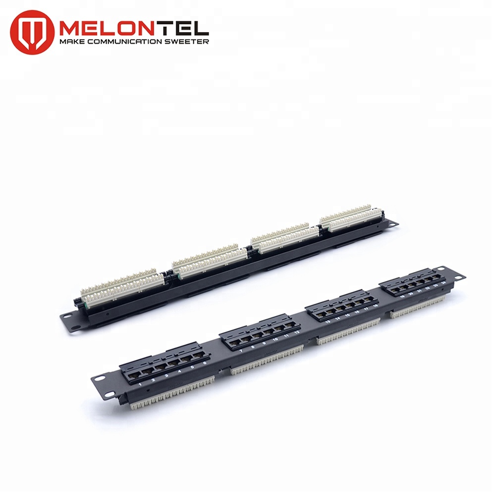 MT-4007-24 оптовая продажа 19 дюймов 1U 24 порта Dual IDC Amp Тип Cat.5e Cat.6 патч-панель с Dual IDC
