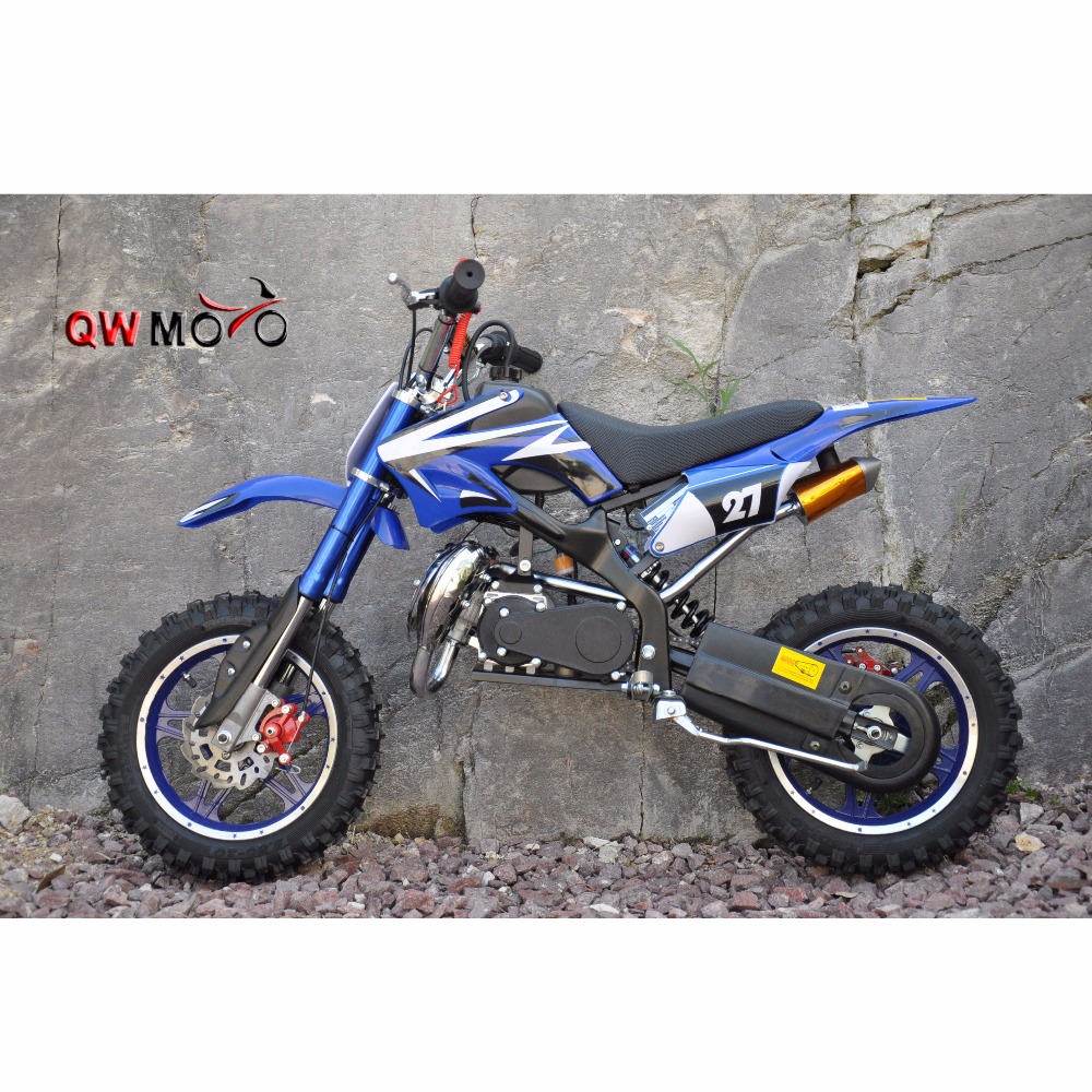 QWMOTO 50cc Байк 50cc Мини крест moto велосипед 2 тактный бензиновый питбайк QWMPB-02
