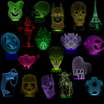 Zogift круглый сенсорный база 3D красочные Пирамида LED Настольная лампа
