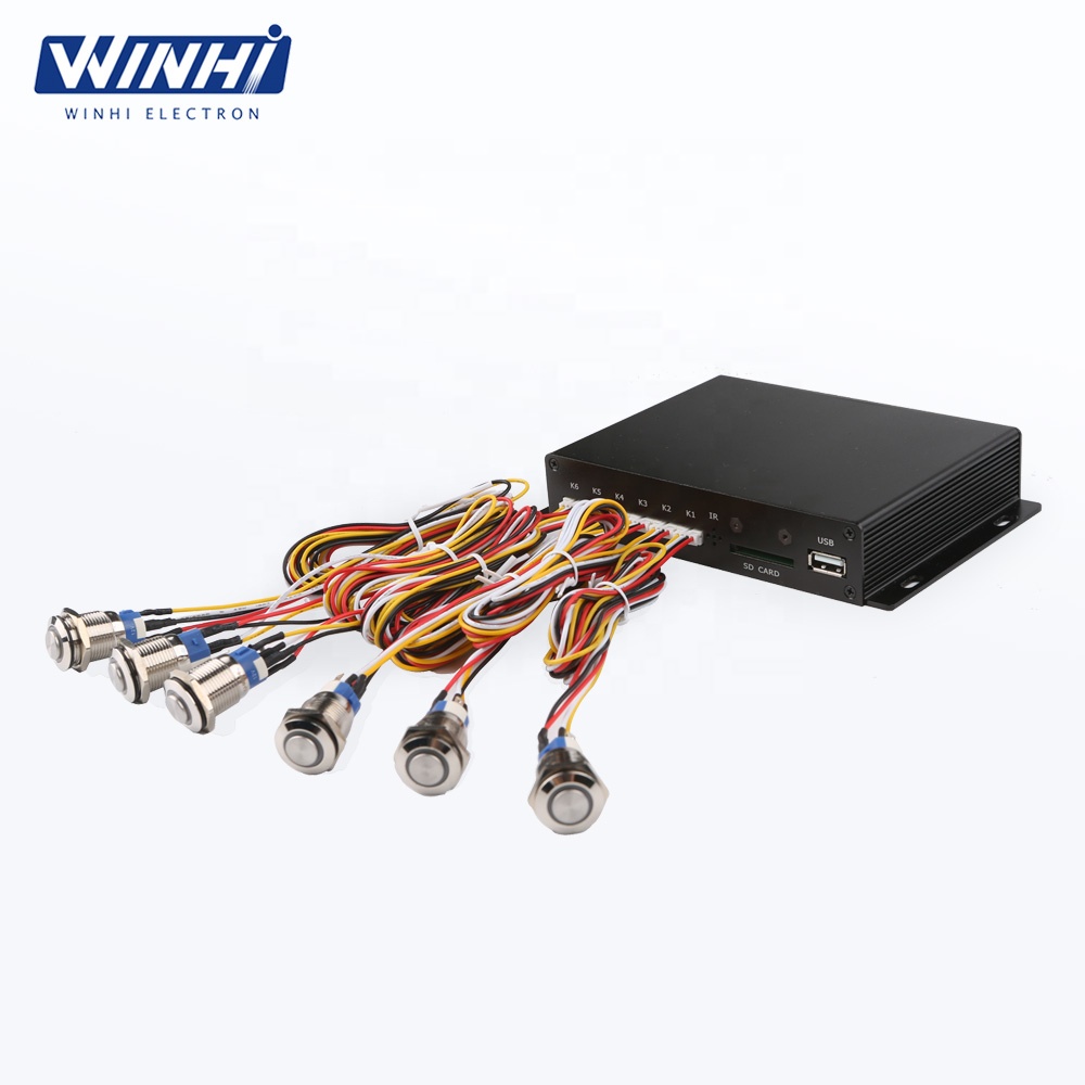MPC1005-6 Full HD торговый центр DC12V led кнопочный автоматический запуск проигрываетля в digital signage плеер с HD-MI вход