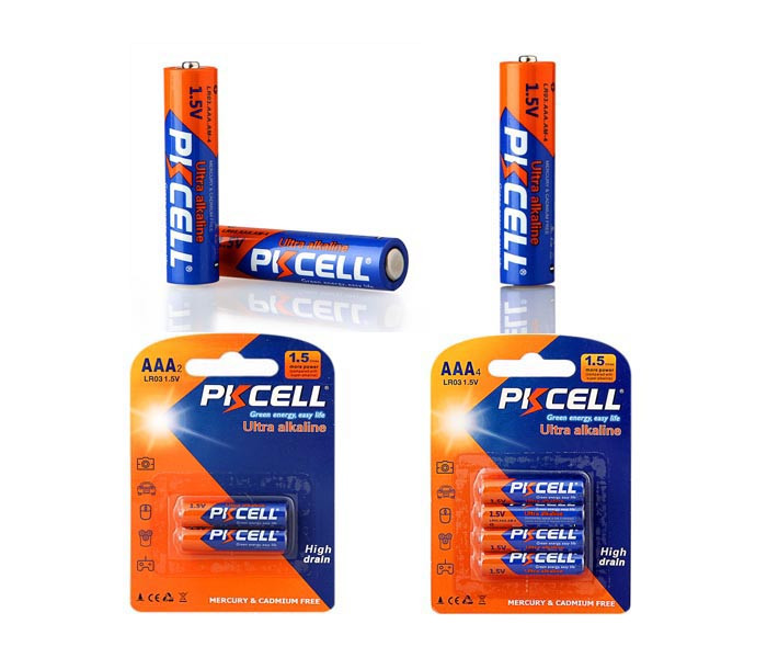 Батарея PKCELL aaa lr03 am4, батарея aaa, щелочные батареи для контроля, игрушки