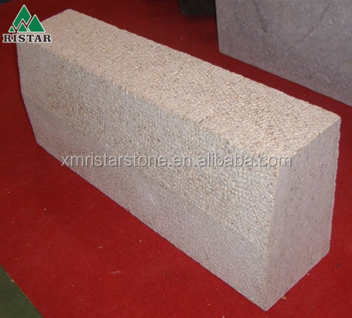 Дешевые G682 желтый камень гранит тумбы, kerbstone