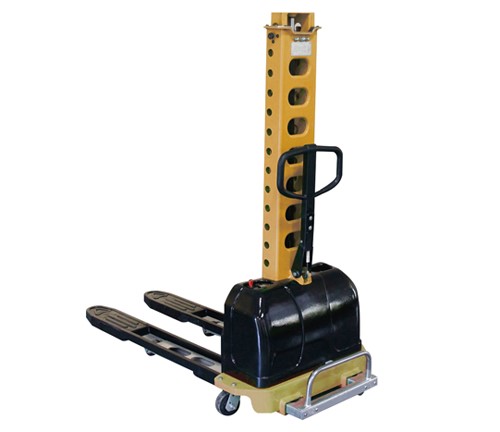 Semi electric self-lifting stacker battery forklift pallet stacker