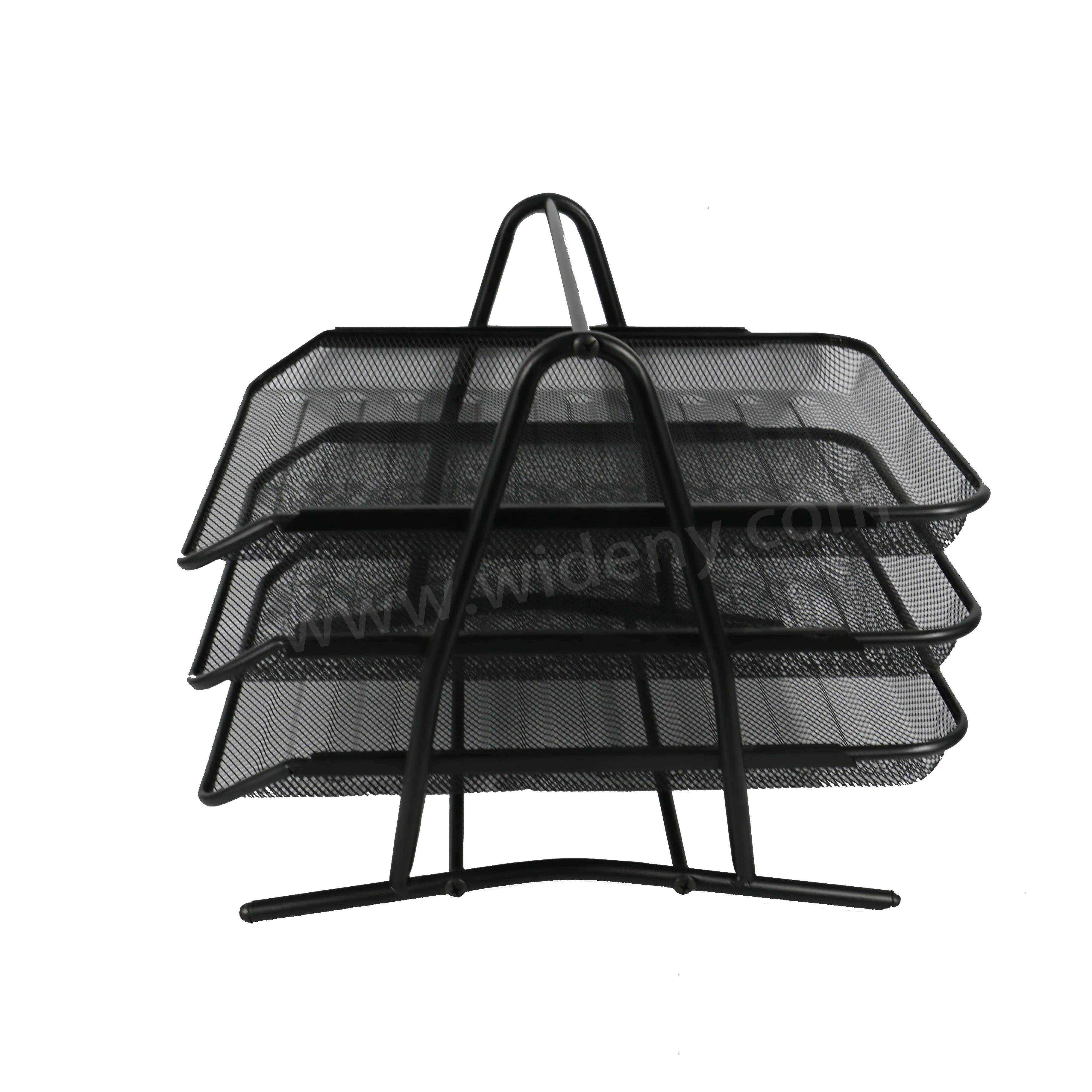 Office Supply Desk Black Metal Wire Mesh 3 Layer a4  File Tray for Paper Document