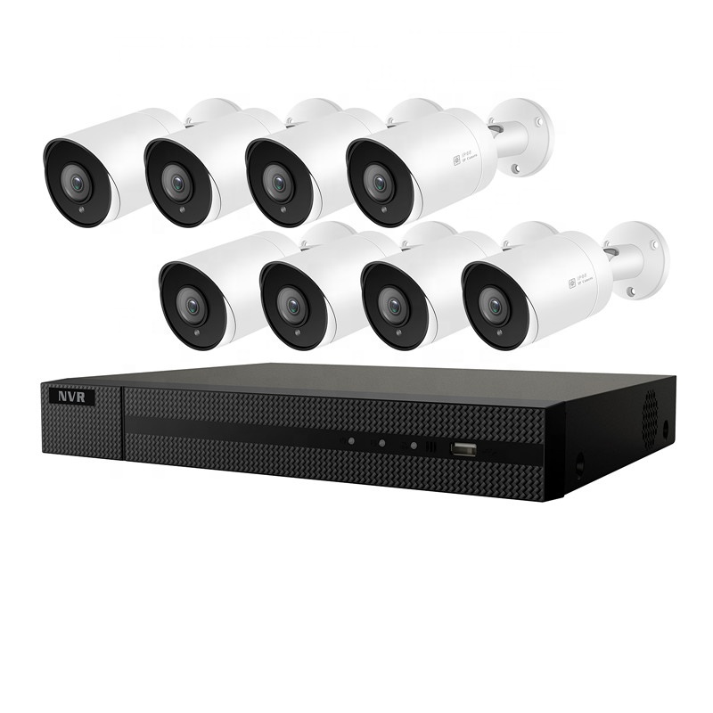 4K CCTV IP Kit Hikvision 8CH POE NVR с Anpviz 5MP 8 шт IP IR Bullet camera (Hik совместимый) с аудио установленным WD 2 ТБ HDD