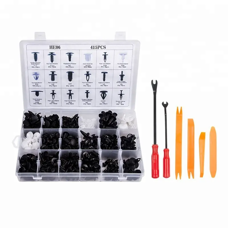 18 Kinds 415 Pcs Car Clips Kit And Removal Car Clips Set