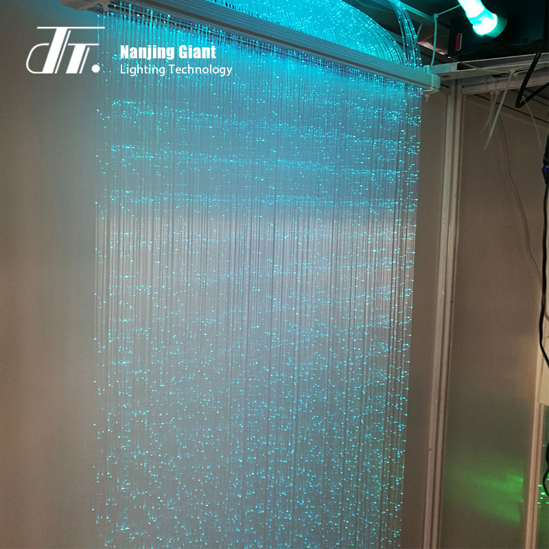 Custom led waterfall light plastic fiber optic curtain for home decoration