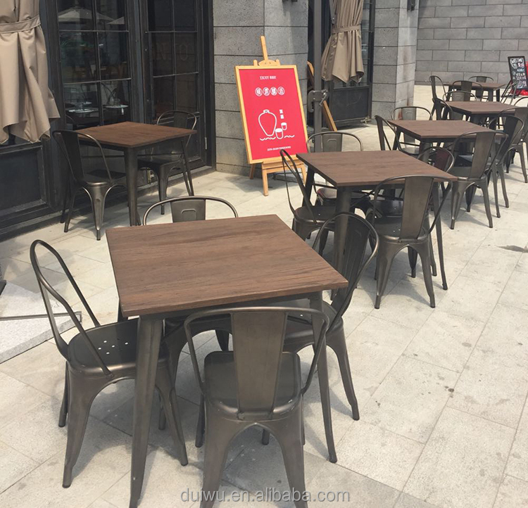 Foshan shunde, изготовленные на заказ, для ресторана, промышленный железный стол, стулья