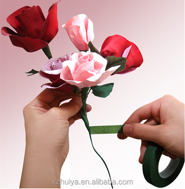 florist material supplies flower making floral tape, adhesive packing tape, colored floral adhesive tape