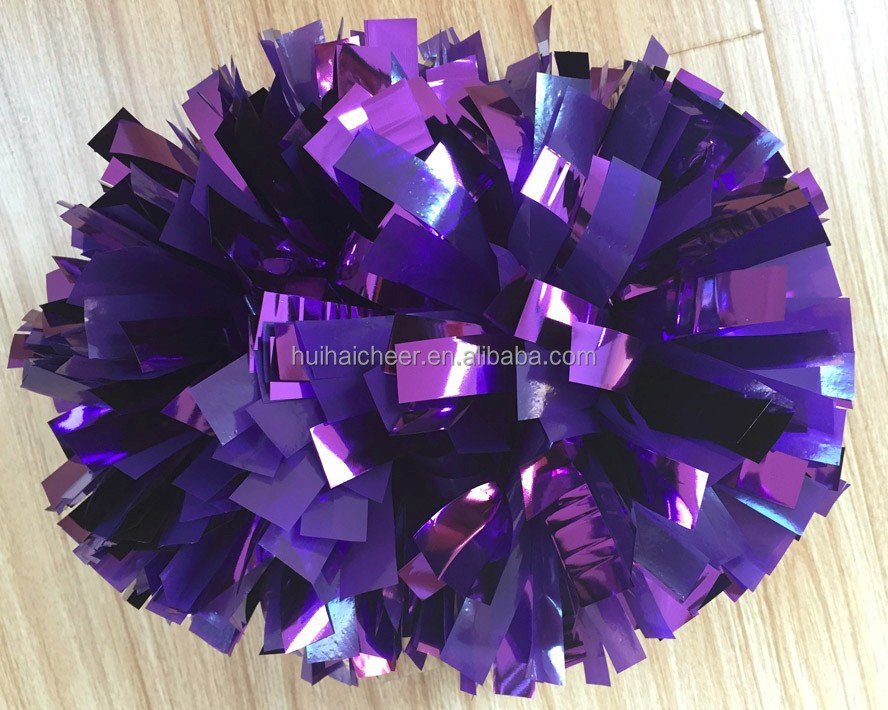 2024 wet look mix metallic pom poms for cheerleading with factory price