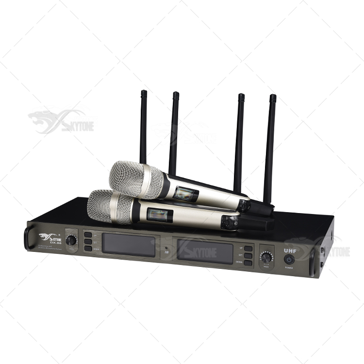 DX88 pro аудио истинное разнообразие Двухканальный UHF беспроводной микрофон