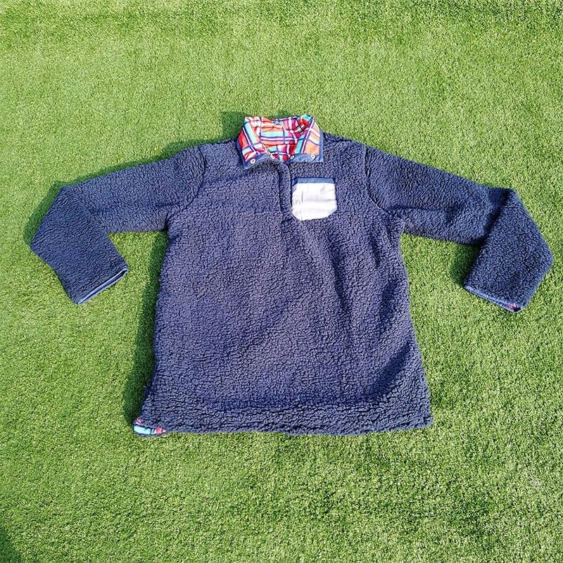 Оптовая продажа монограммой женщин Sherpa Pullover