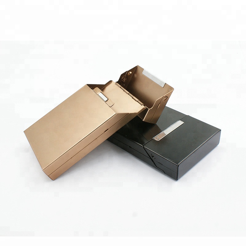 Hot sale metal ultrathin aluminium alloy ladies woman herb tobacco case colorful 20cigarettes flip box smoking accessories