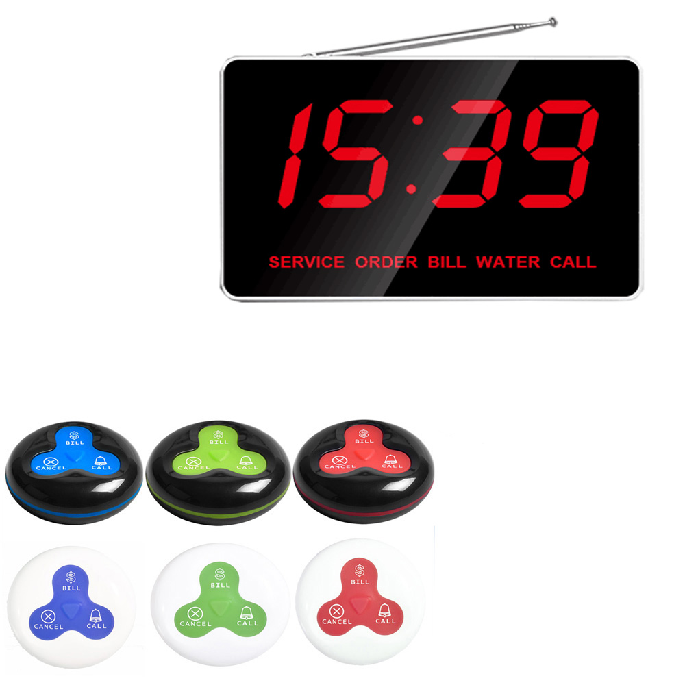 wireless call system display panel and call button