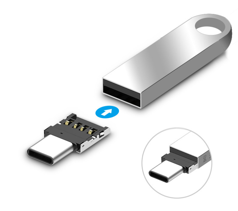 Мини-адаптер Type-C USB-C OTG для подключения u-диска клавиатуры мыши планшета игровой ручки камеры
