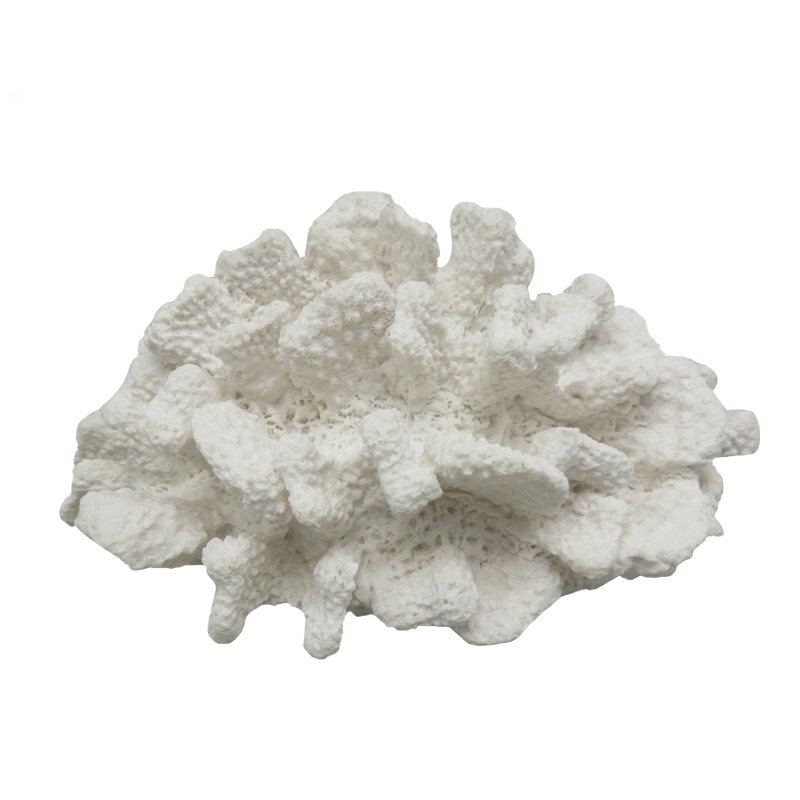 Resin white artificial coral reef for aquarium decoration