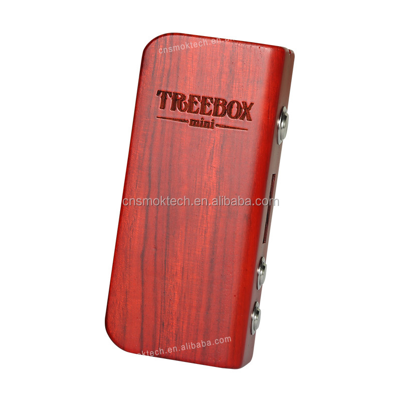Роскошный бокс-мод для электронной сигареты SMOK 75 Вт Treebox Mini vw, контроль температуры, деревянный паровой мод, яркий внешний вид