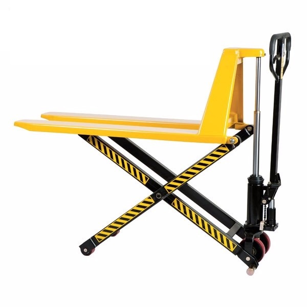 High lift scissor hand pallet truck