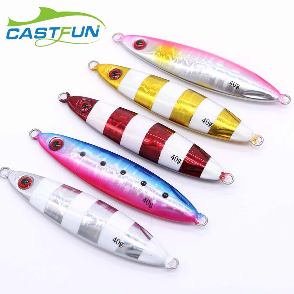CASTFUN 10 г 15 г 40 г 60 г медленно литая широкоугольная джиг-приманка металлический джиг