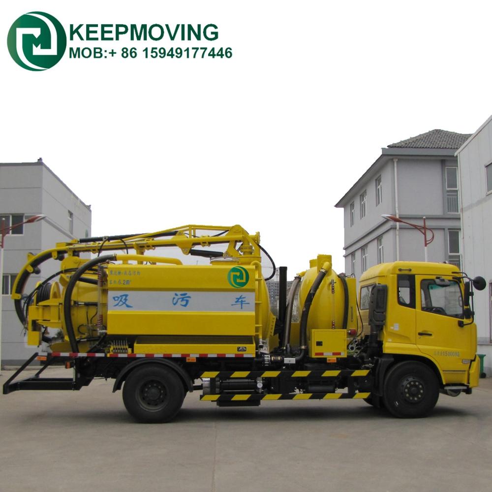 Dongfeng 4x2 5000L Комби вакуумный всасывающий грузовик с гидравлическим управлением задняя дверь