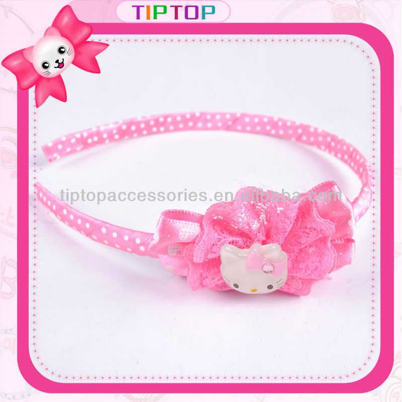Модная Детская повязка на голову hello kitty с подвеской из смолы