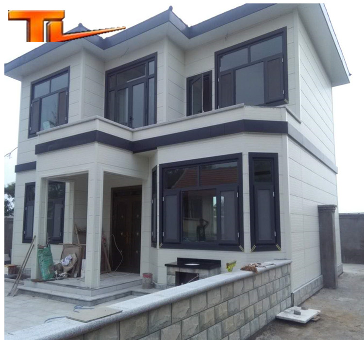 China Manufacture Prefab House Two Floor Light Steel Structure Villa prefabricated steel villa