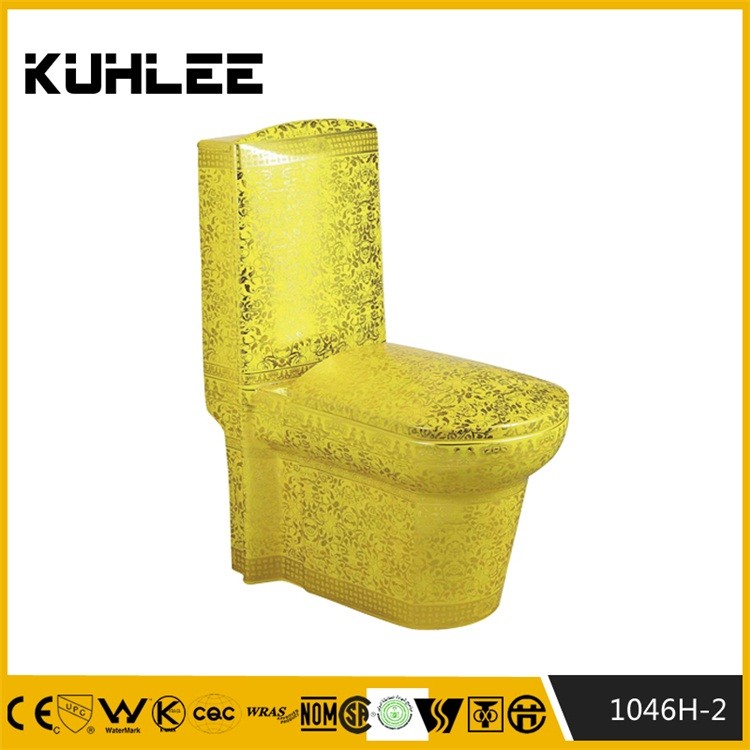 Керамический туалет и раковины KUHLEE 1046H-2 золотого цвета