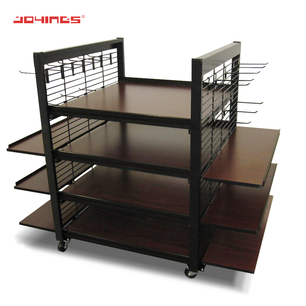 4 Way free standing pegboard display stand with Metal hook
