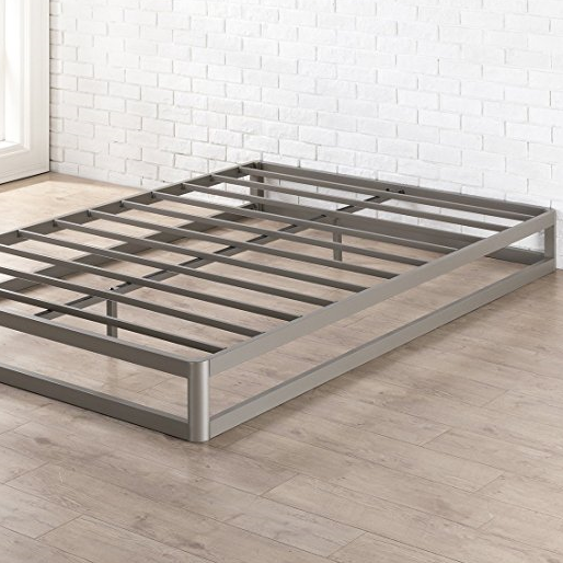 Queen Bed Frame, 9" Metal Platform Bed Frame w/Heavy Duty Steel Slat Mattress Foundation (No Box Spring Needed), Queen Size