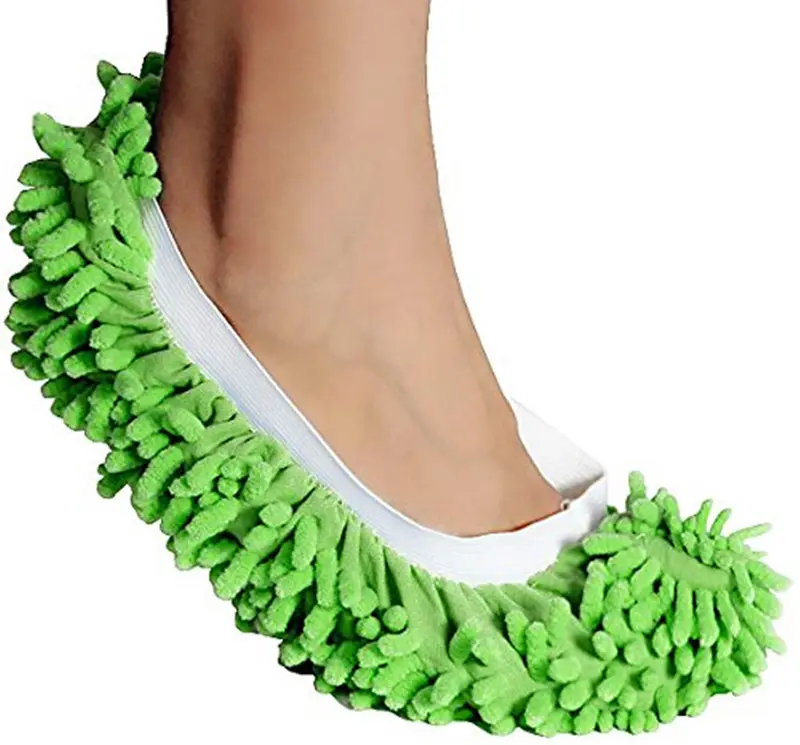 Factory Wholesale Washable Chenille Microfiber House Bathroom Mop Floor Cleaning Shoes Socks Slipper