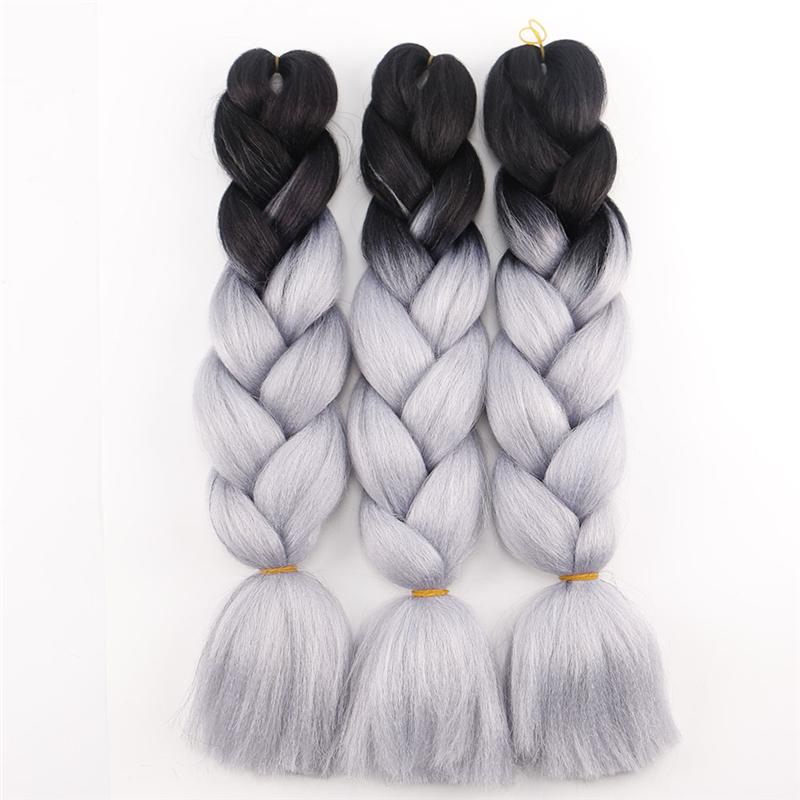 Best Quality Fiber Synthetic ombre braiding Jumbo Braid Dip Dye Hair Extension