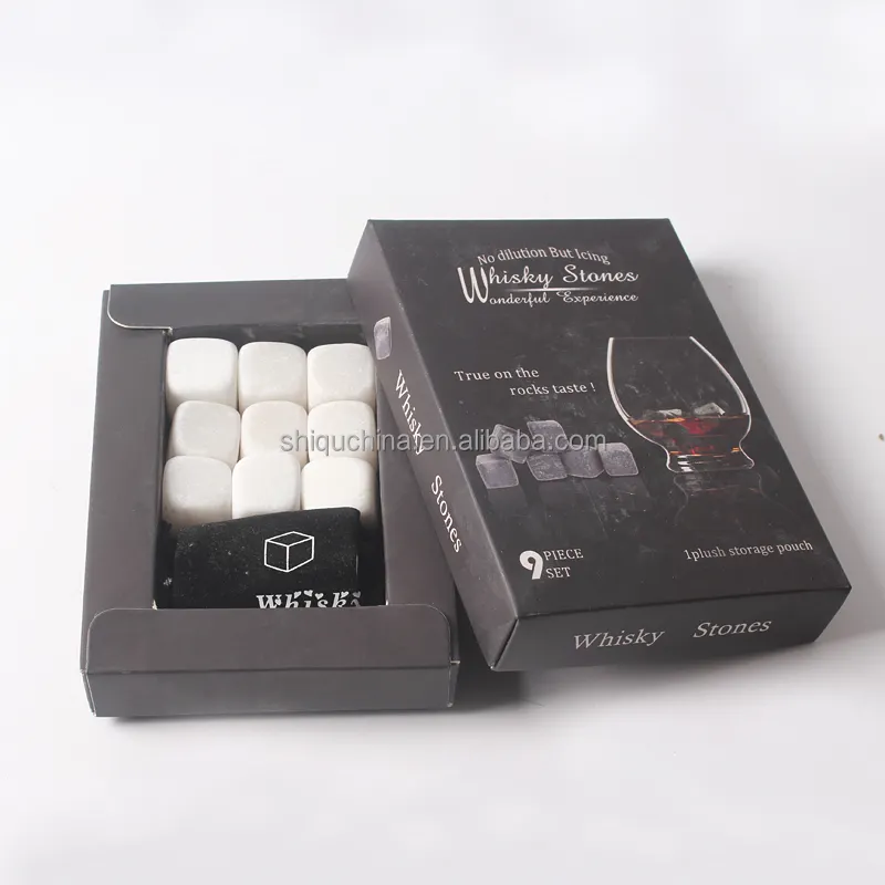 Whisky Stones Yiwu Wholesale Rounded Corners Beauty White Ice Cube Rock Whiskey/whisky Stones