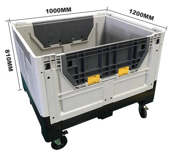 1200x1000x810 мм HDPE пластиковая складная коробка для поддонов