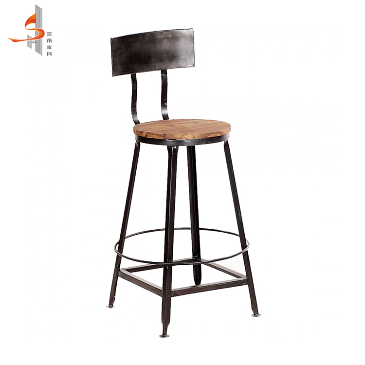 OEM custom industrial high back bar chair for bar table