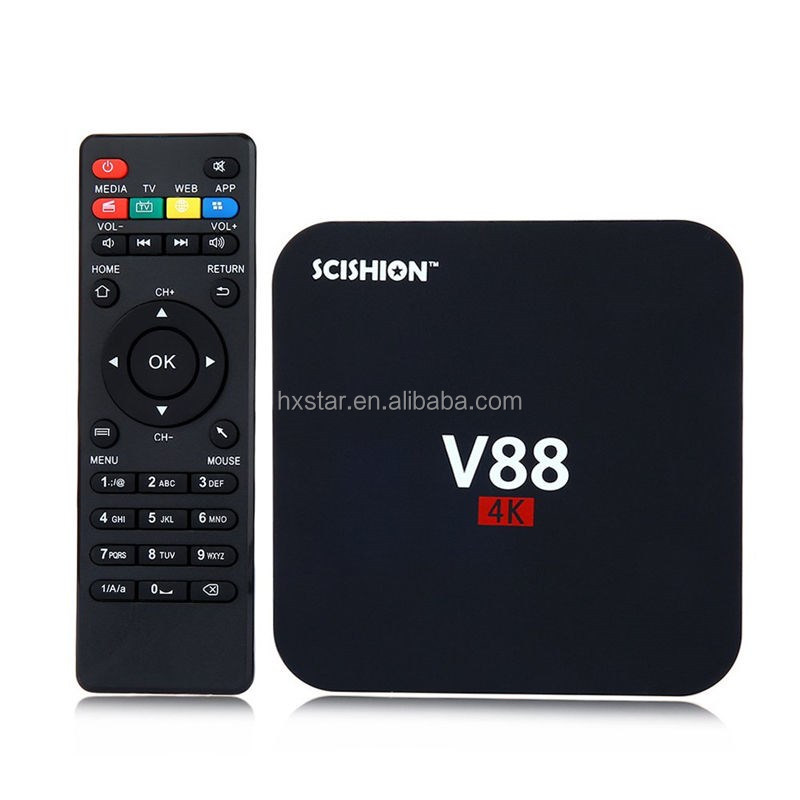 Scishion V88 потоковый 4K умный мультимедийный медиаплеер Android TV Box Rockchip RK 3229 четырехъядерный EMMC 8 ГБ, игровой плеер