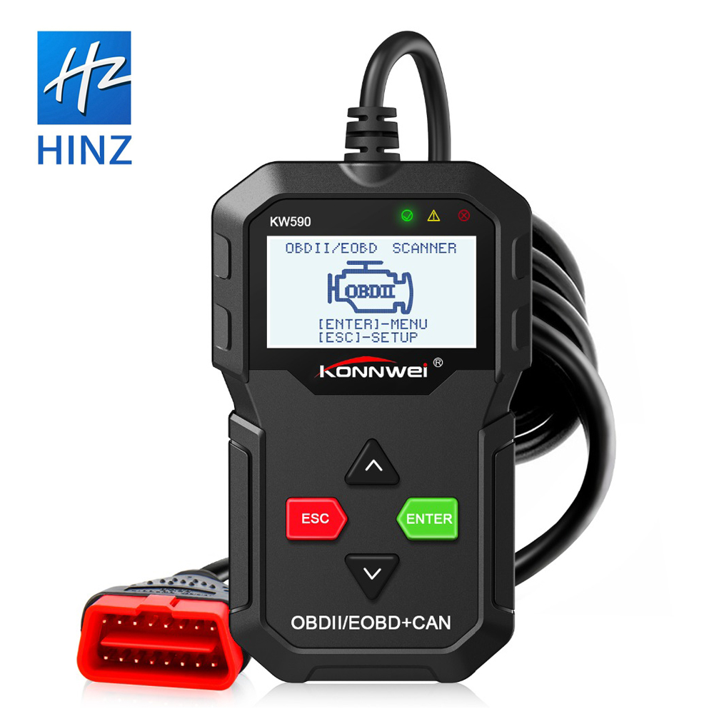KW590 100% оригинальный OBD2/ODBII автомобильный диагностический сканер KONNWEI KW590 OBDII Функция Авто диагностический сканер для автомобиля