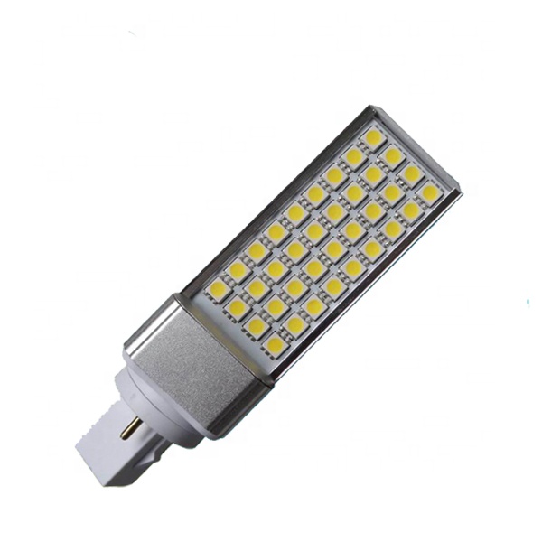 Светодиодная лампа g23 из теплого белого алюминия 2800k pl 7w