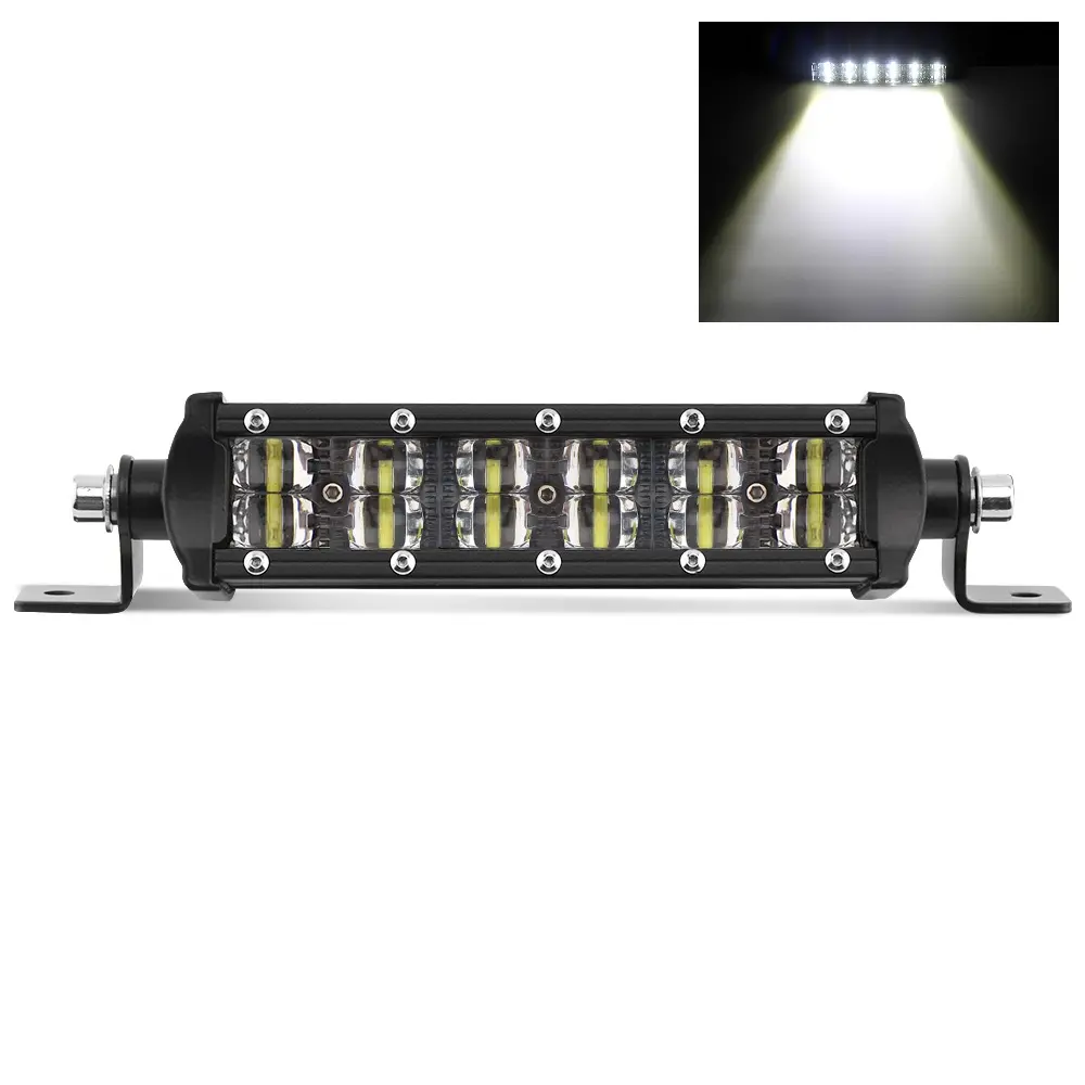 auto car system 6D reflector double row 8 inch 36w offroad led mini light bar