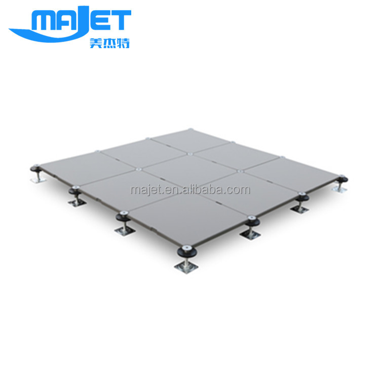 Adjustable inorganic cement raised access floor for data center