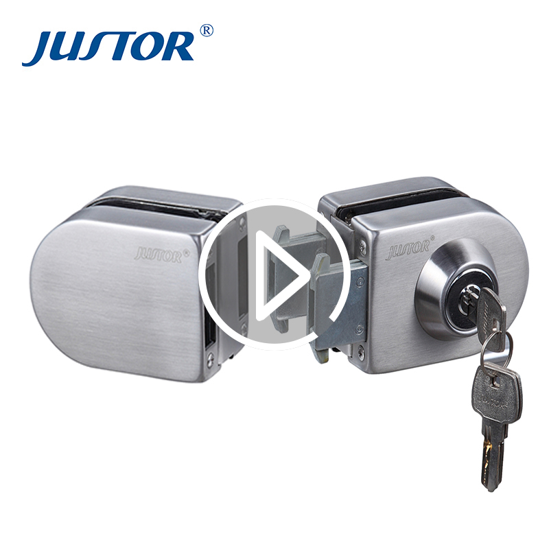 Super quality stainless steel double glass door lock with chrome finish