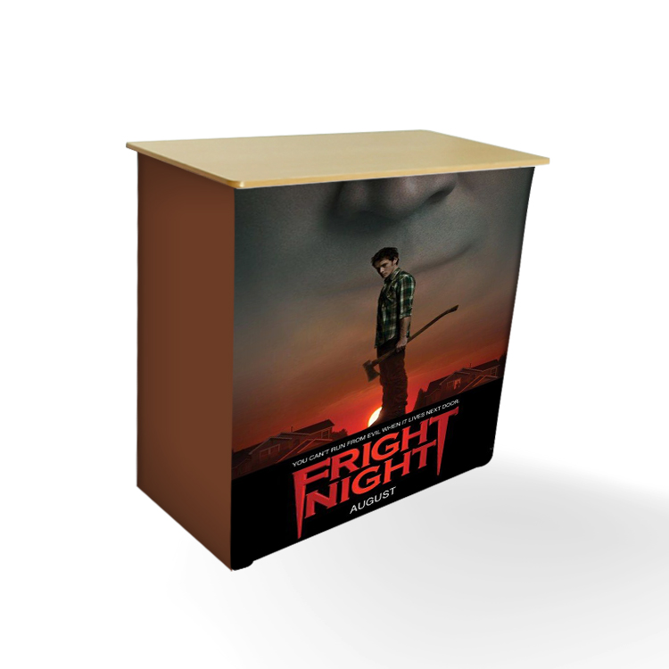 Custom size tension fabric pop up portable exhibition counter