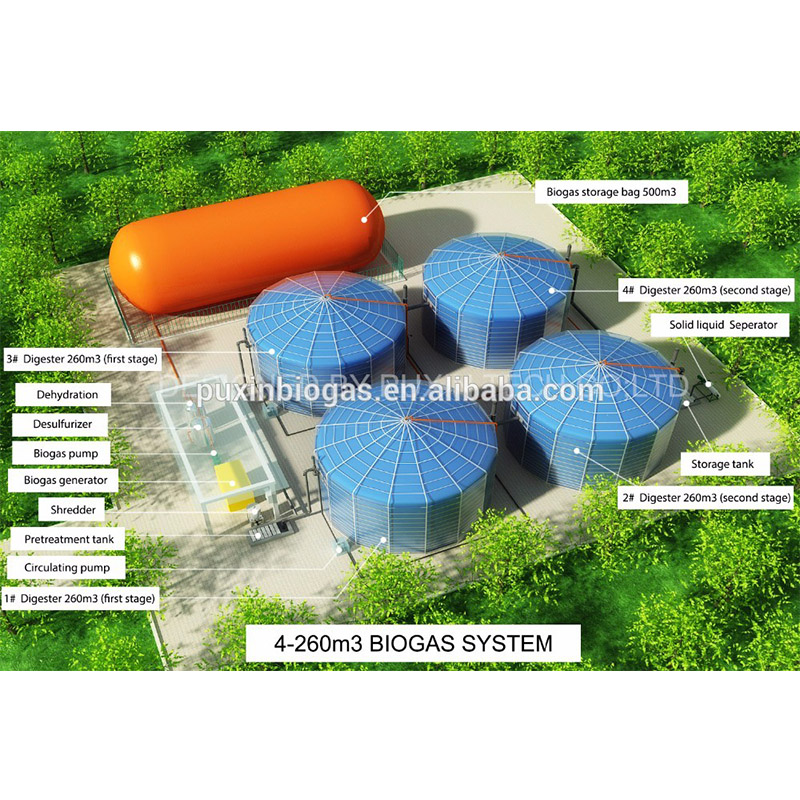 Новый проект биогаза, завершенная установка биогаза