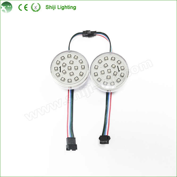 60mm diameter pixel led 18leds 24V UCS2903 dot light LED Pixel Module amusement ride led lights