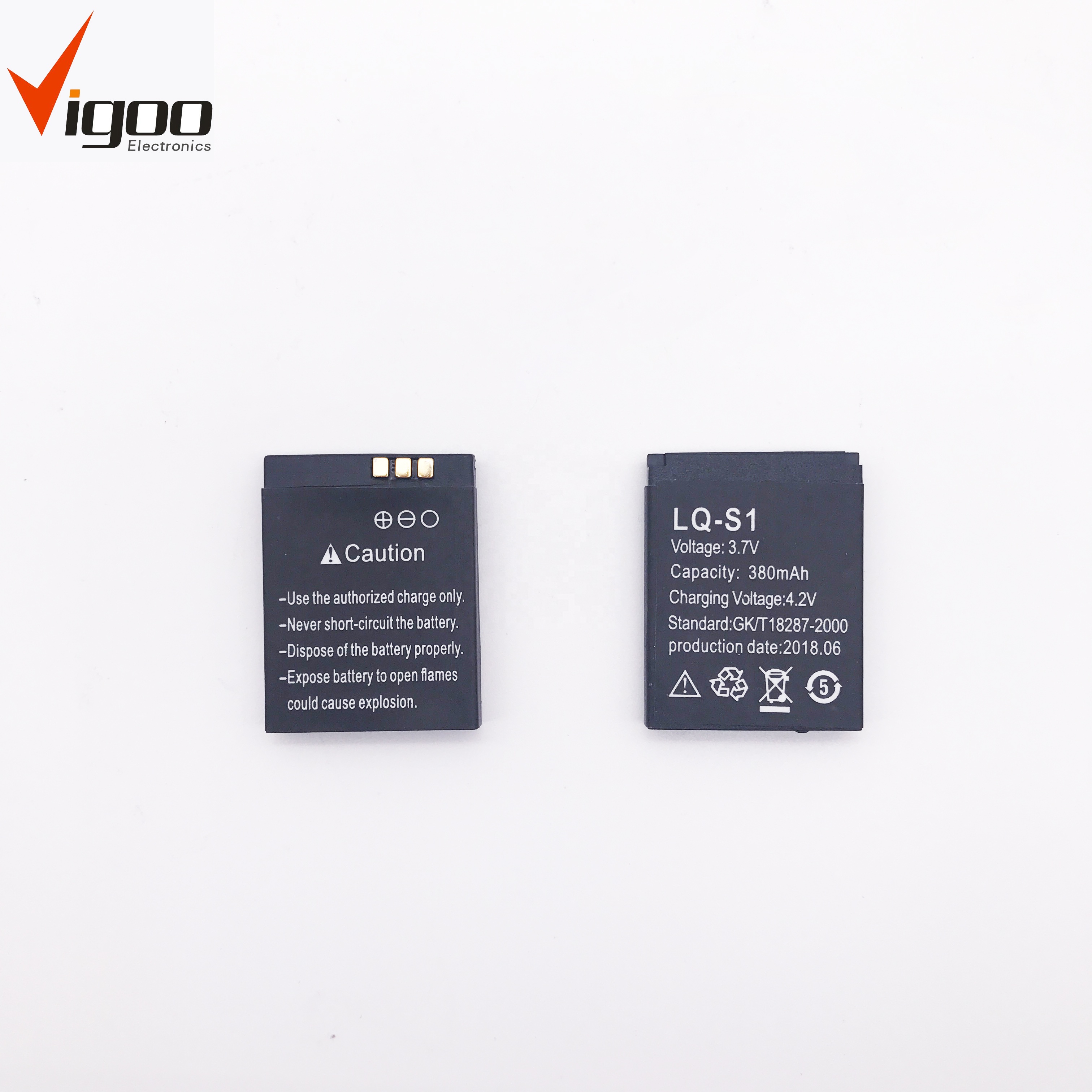 Оптовая продажа смарт часы батарея 380mah 3,7 v Lipo батарея для A1 Dz09 часы