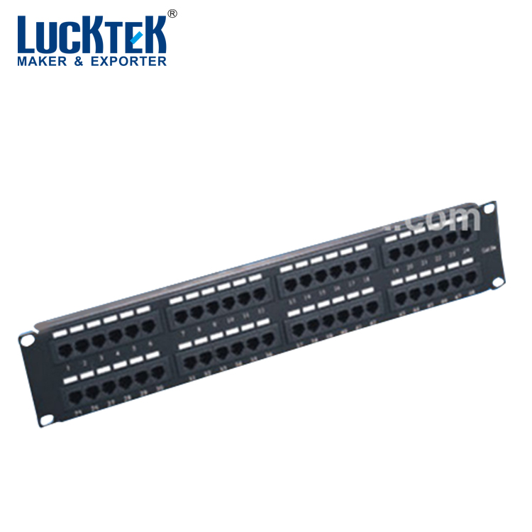 Cat6 UTP 48 портовая Голосовая коммутационная панель, 19 ''1U сетевая коммутационная панель