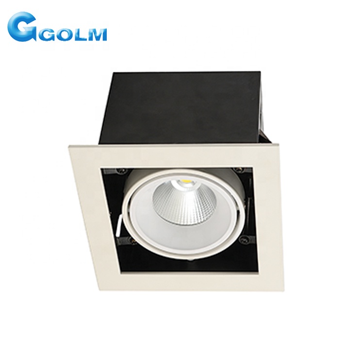 Популярные встраиваемые Три головки cob led решетка света 3*20 Вт прямоугольного типа алюминиевый корпус